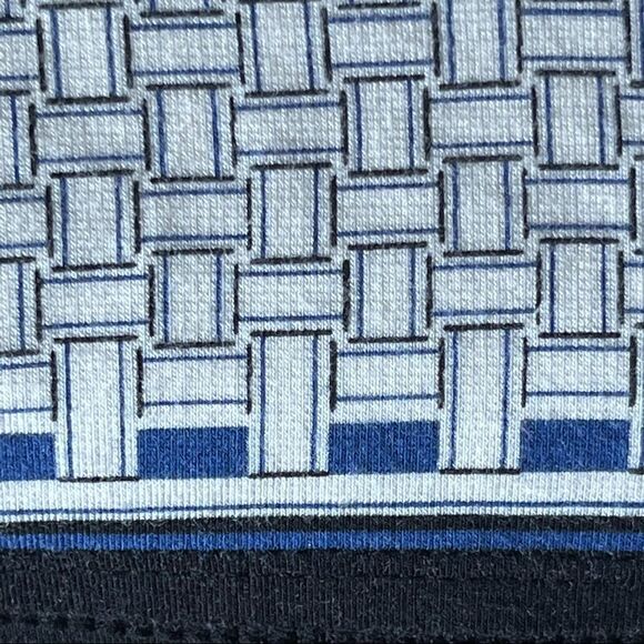 MAX STUDIO Skirt Blue and White with Black Hem Size M - Picture 5 of 11